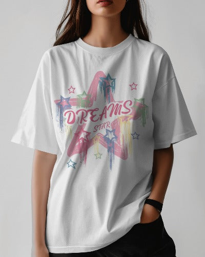 Dream Star White Oversized T-shirt